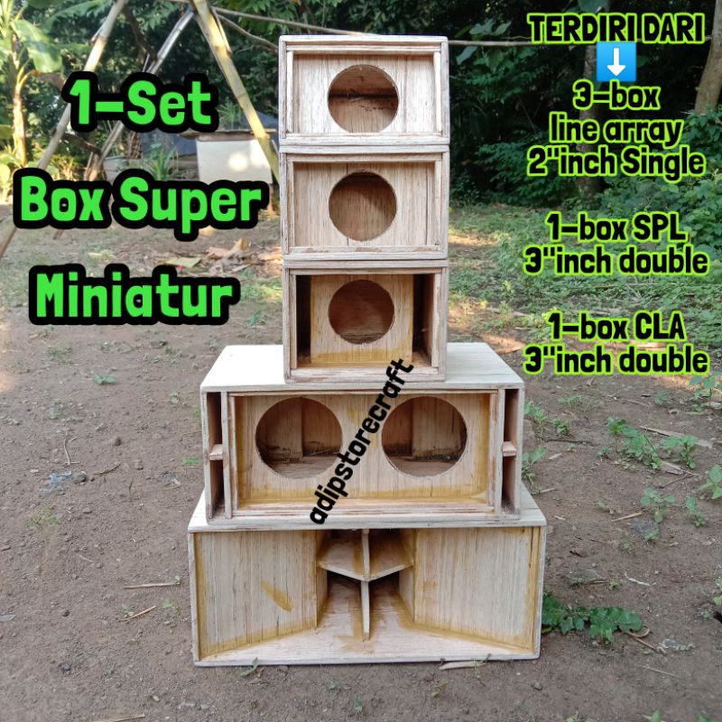 1 set box speaker super miniatur .. Triplek 5 mm