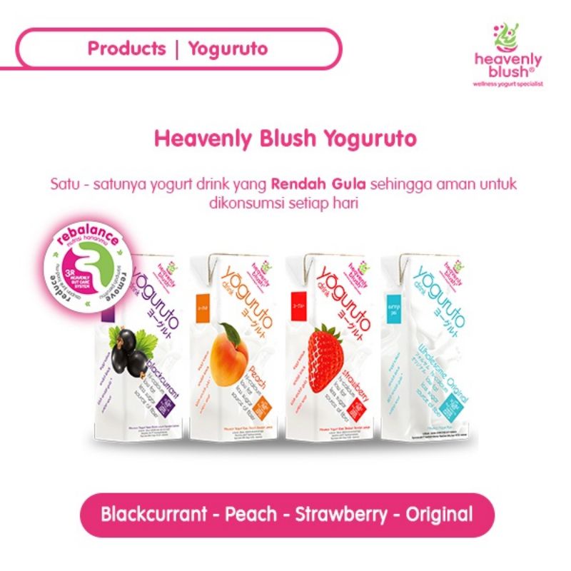 

Heavenly Blush Yoguruto Yogurt Drink Less Sugar All Varian