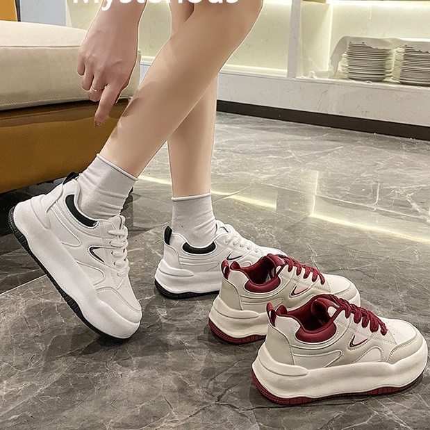 AND / COD / Sepatu Sneakers Wanita Import Sepatu Putih Cewek Sepatu Wanita Tali Sneakers Perempuan Sepatu Jalan SPT-15