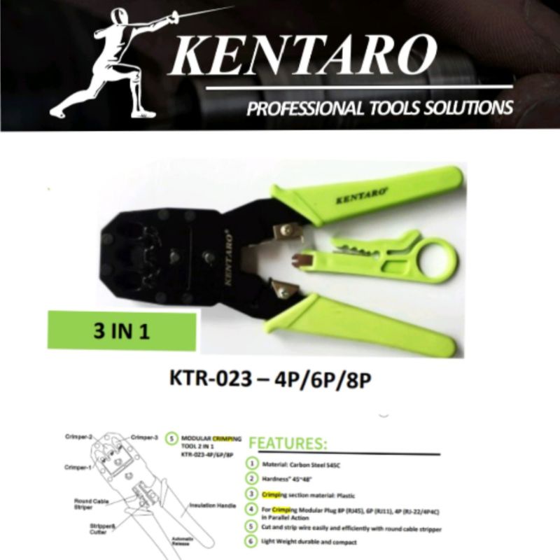 automatic crimping wire striper kupas kabel KTR-023 3IN1 KENTARO JAPAN