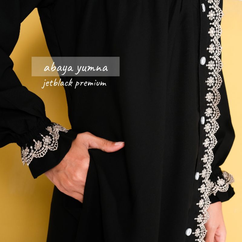 RB ABAYA YUMNA / GAMIS JETBLACK RENDA / GAMIS JETBLACK PREMIUM / ABAYA JETBLACK RENDA / ABAYA