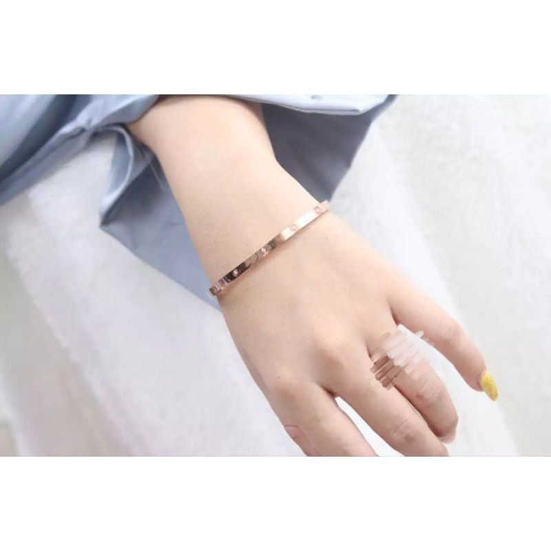 GELANG TANGAN TITANIUM WANITA  750 ANTI KARAT SELAMANYA