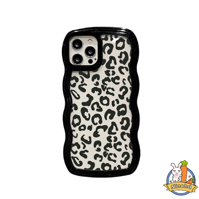 Redmi 10C 10A 10 9 9A 9C 9T Note 11 11s 10 10s 9 9s 8 Pro Mi 11 Lite Xiaomi 11 Lite 11T 10T 12 Pro Poco F3 X3 Pro NFC Motif Leopard Bingkai Gelombang Perlindungan Shockproof Casing Ponsel