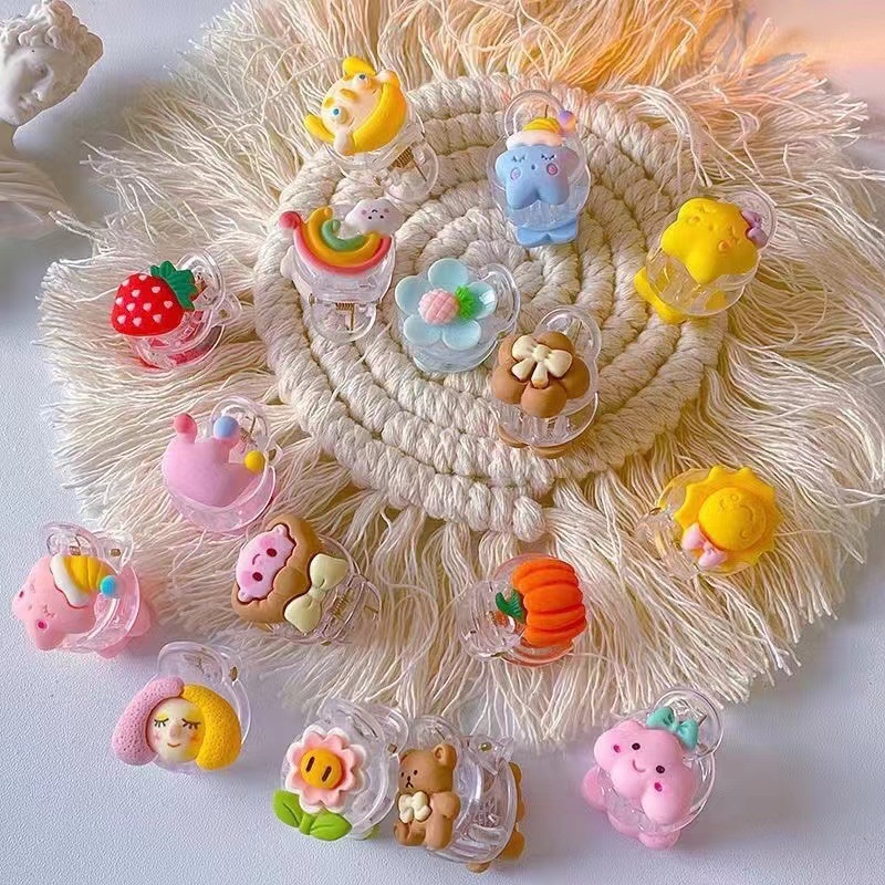 Klip Poni Buah Kartun Lucu Korea Samping Aksesoris Rambut Anak Kecil