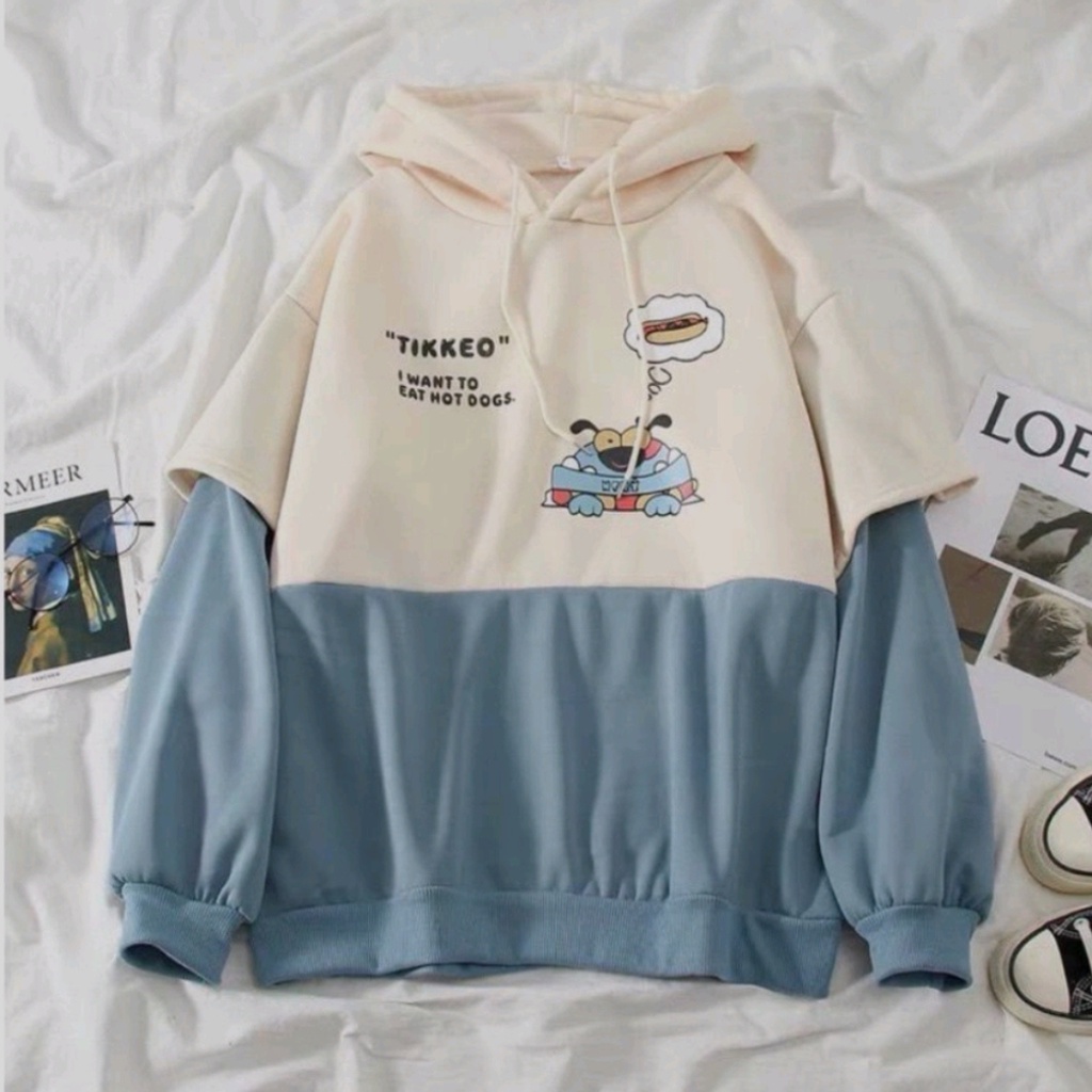 Jeju Sweater Hoodie wanita korean style termurah / Hoodie oversize kekinian viral / Outfit trendy ma
