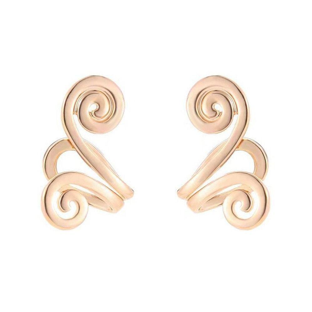 Mxbeauty Anting Wanita Manis Unisex Sederhana Bentuk Catatan Musik Fashion Perhiasan Niche Desain Non Piercing Alloy Akupresur Pelangsing Earrings