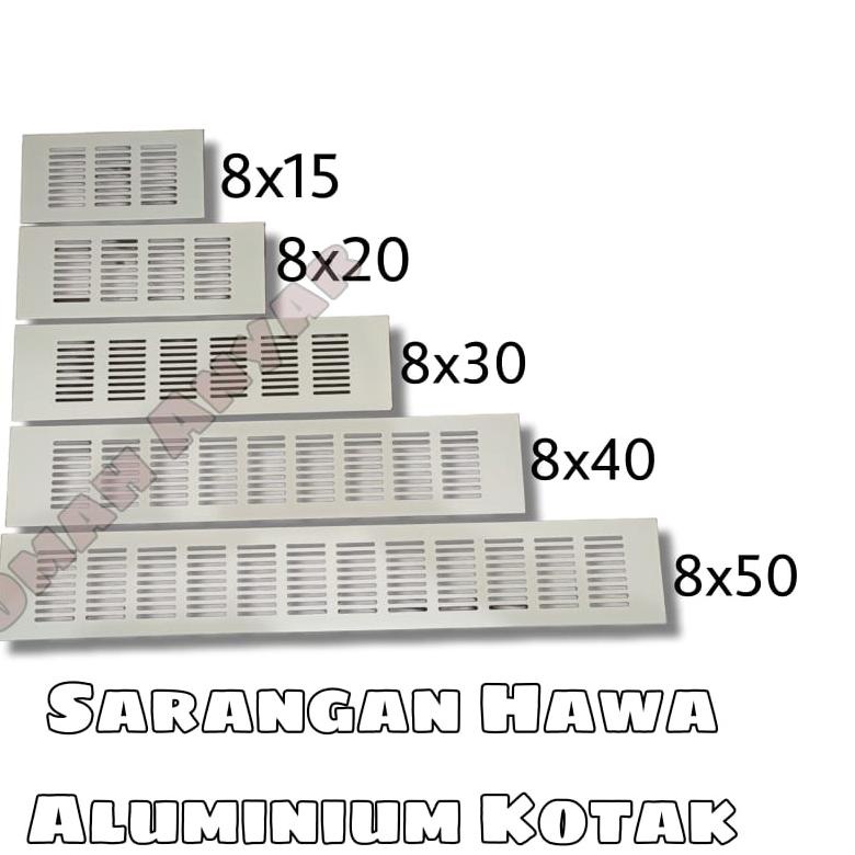 ↑ Sarangan Saringan Lubang Hawa Ventilasi Aluminium Angin Kotak Lemari R MCO11