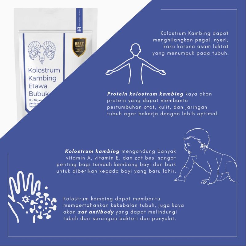 premium susu etawa bubuk kolostrum colostrum 500 gram 1/2 kg terlaris terbaru