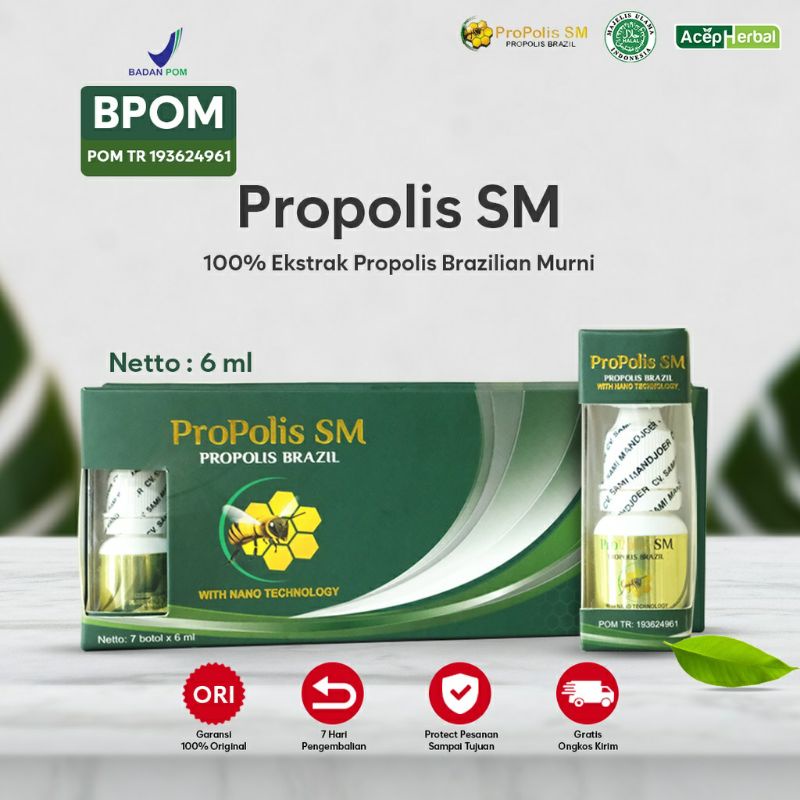 PROPOLIS SM - 100% PROPOLIS ASLI - EKSTRAK PROPOLIS BRAZILIAN With Nano Technology
