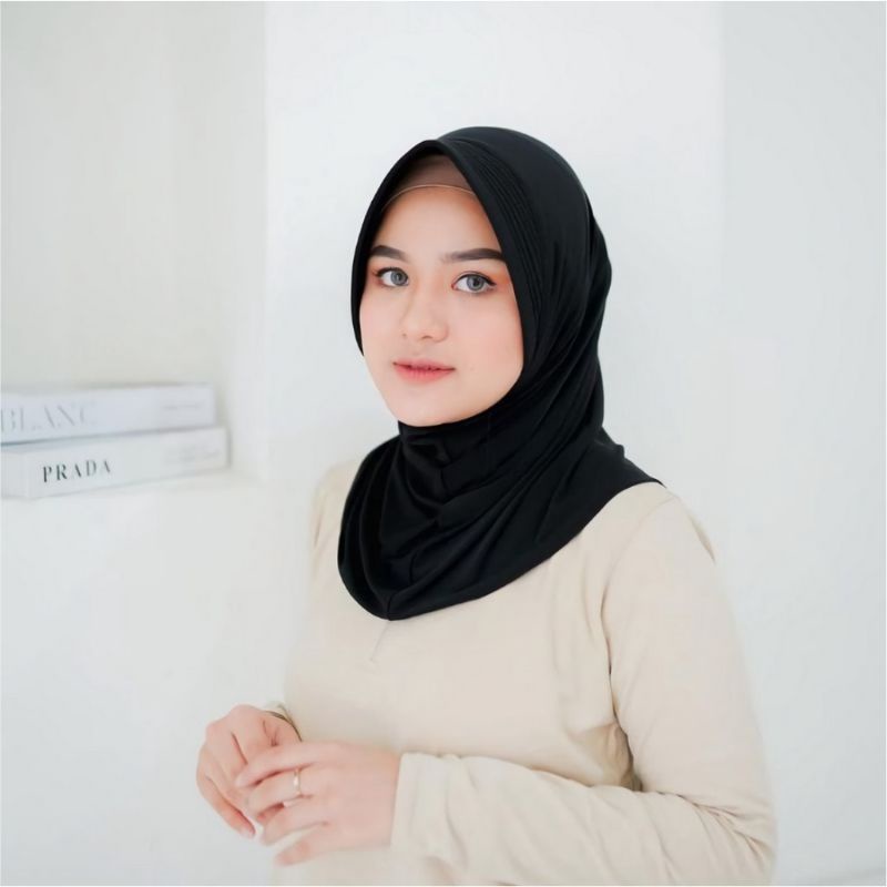 Hijab Pet Sport / Jilbab Olahraga Utk Senam, Jogging, Bersepeda Yoga