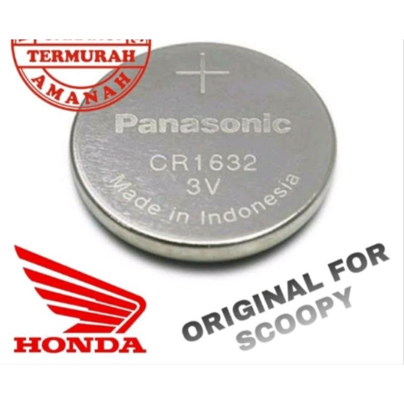 Baterai CR 1632 3 V Remote Motor Honda Scoopy Original Bawaan Pabrik