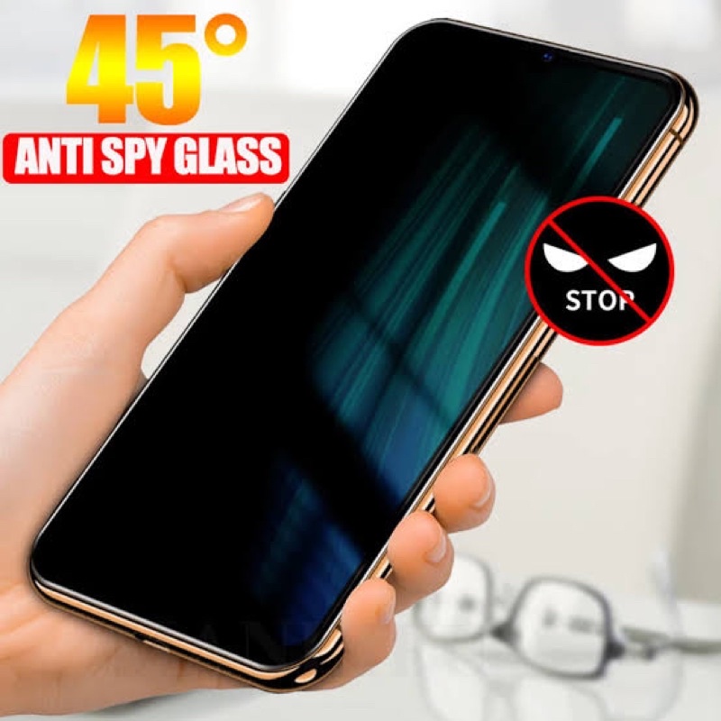 AntiSpy Tempered Glass Spy Vivo Y35/Y21S/Y22/Y02/Y15/Y16/Y17/Y19/Y20/Y30/Y50/Z1 Pro Anti Gores Privacy Full screen