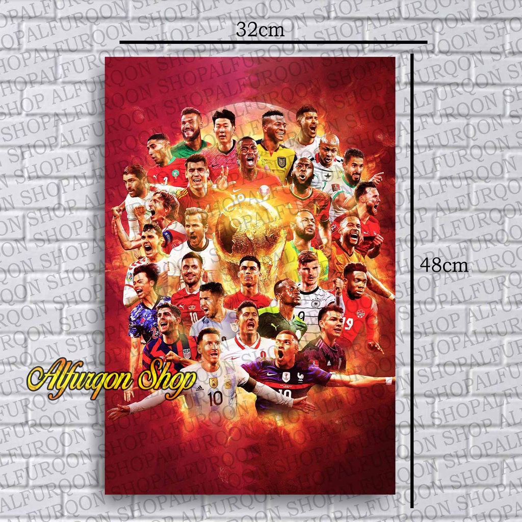 POSTER FIFA WORLD CUP QATAR 2022/ FOTO FIFA WORLD CUP QATAR 2022 PIALA DUNIA / HIASAN DINDING / POST
