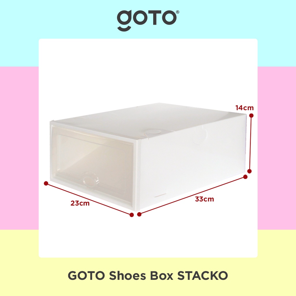 Goto Stacko Kotak Sepatu Lipat Storage Shoe Box Organizer Rak