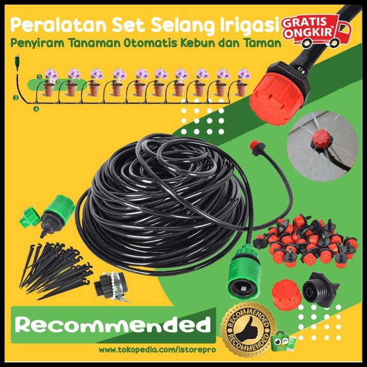 Peralatan Set Selang Irigasi Penyiram Tanaman Otomatis Kebun Dan Taman
