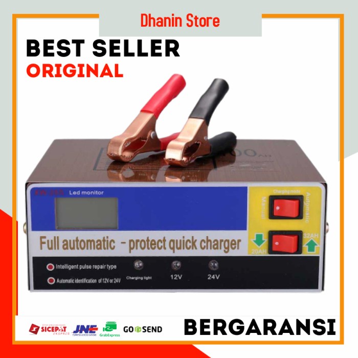 Charger Carger Casan Alat Cas Aki Accu Motor & Mobil Otomatis 12V 100A