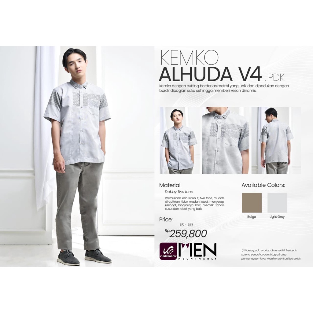 RABBANI - KEMEJA KOKO ALHUDA V3 V4 PDK / KEMKO ALHUDA RABBANI