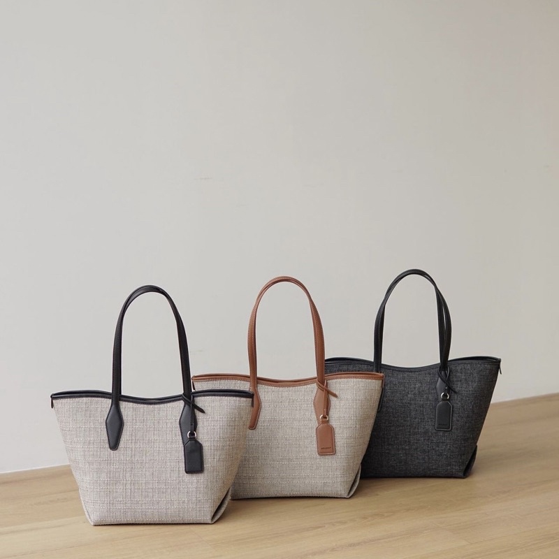Holdrey official Gia tote bag L (L) tas totebag oat tan black coklat chocolate full black hitam beig
