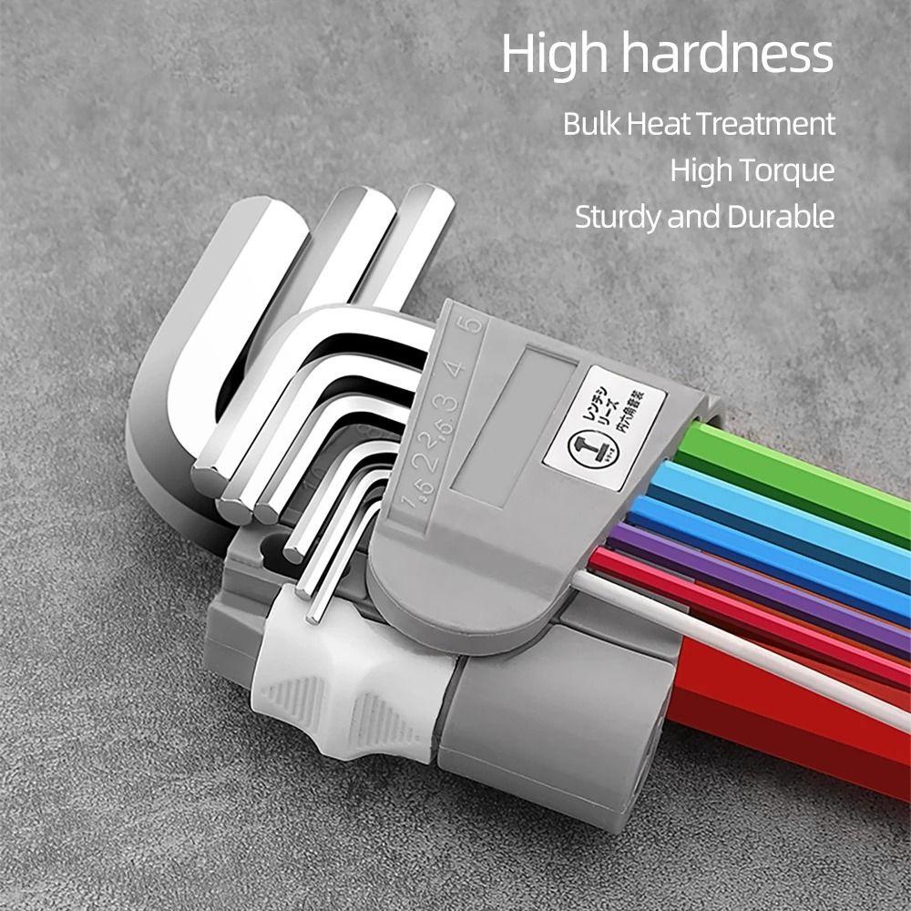 Top 9pcs Hex Key Wrench Multifungsi Alat Perbaikan Perkakas Hexagonal Heksagonal Internal