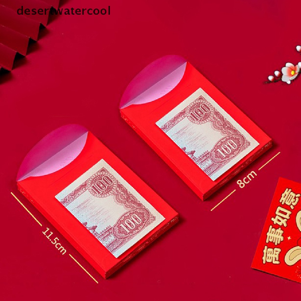 Deid 6Pcs/Set 2023tahun Kelinci Cina Amplop Merah Hadiah Uang Packing Bag Martijn