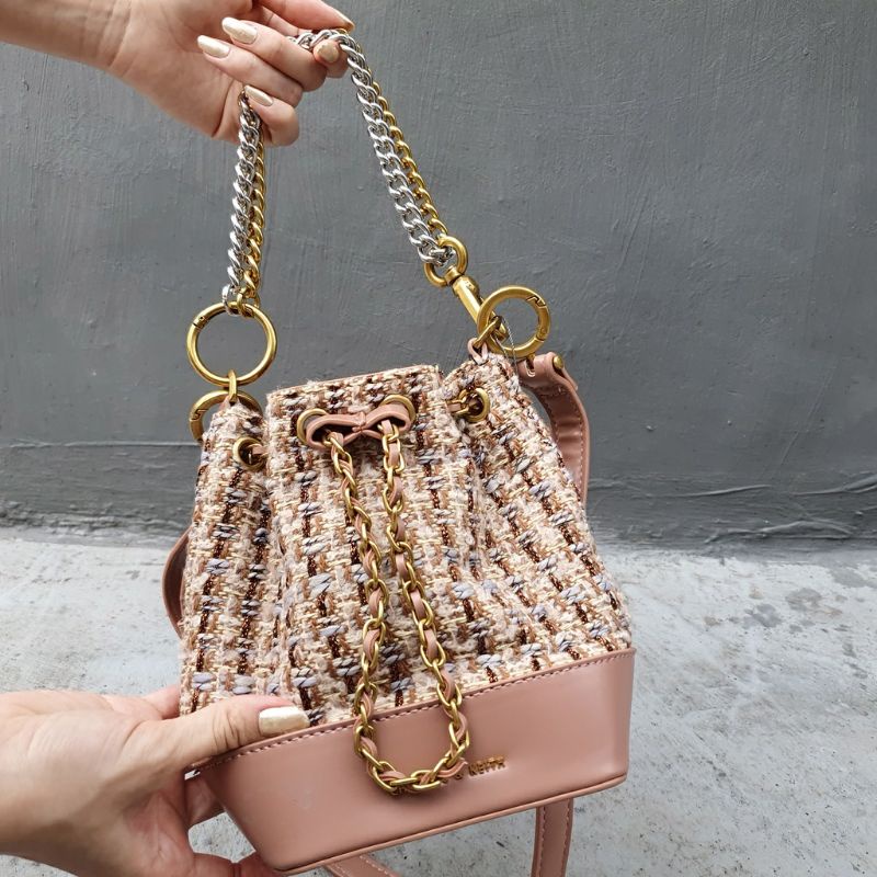 TAS CK DANCER CHUNKY DOUBLE CHAIN BUCKET PREMIUM IMPORT CK 831