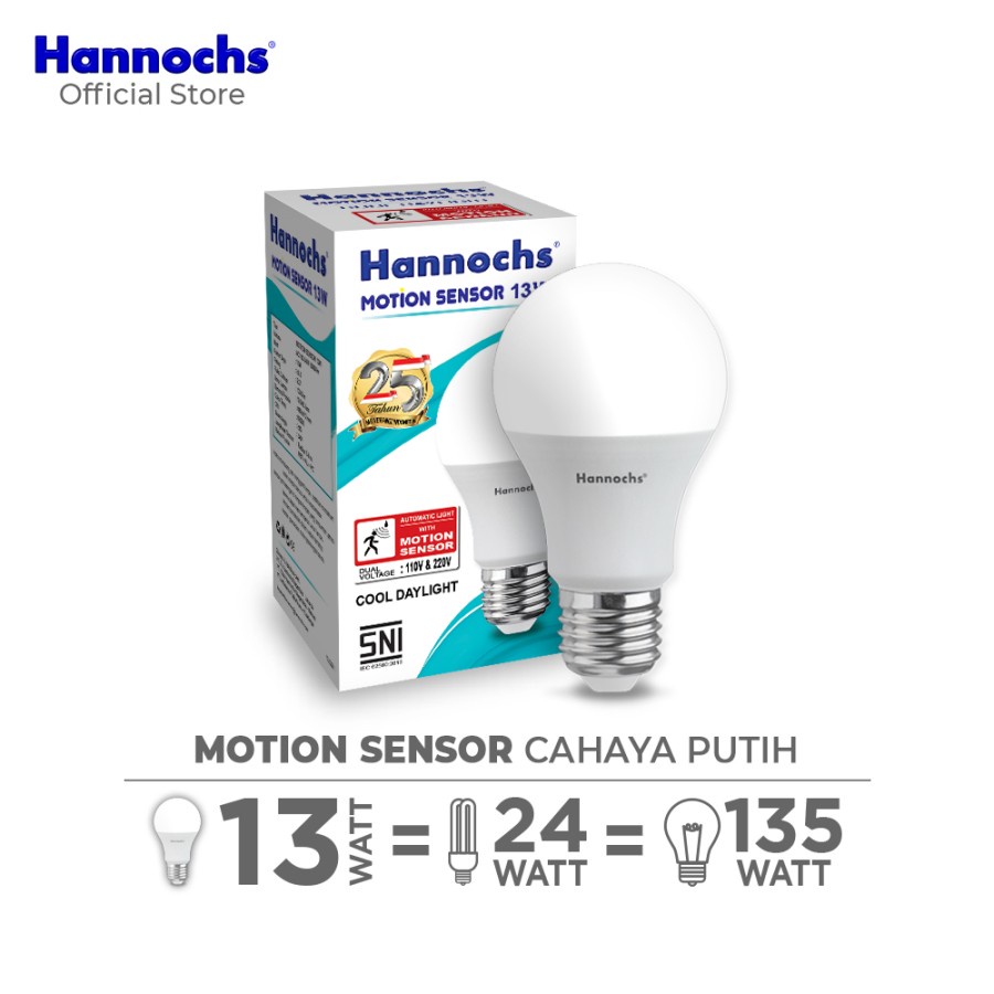 HANNOCHS Lampu LED Motion Gerak / Sensor Gerak - 13 Watt