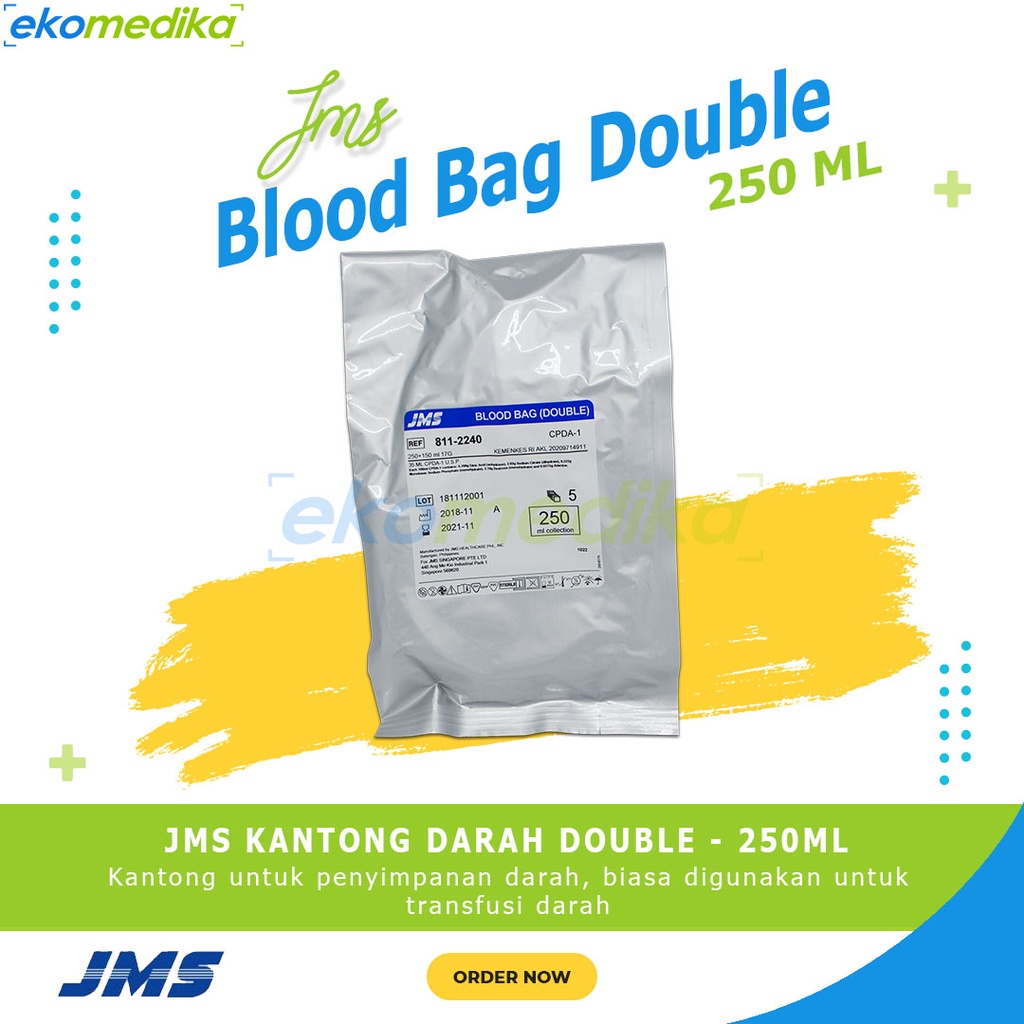 Jual Blood Bag Double 250 ml JMS Kantong Darah Blood Bag Double 250ml
