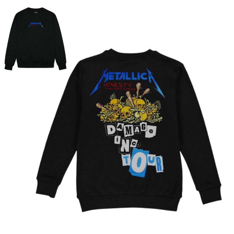 Sweater Pria Metallica And Justice Forall Pria Wanita Premium Distro | Sweater Crewnck Band Metal | Sweater Pria