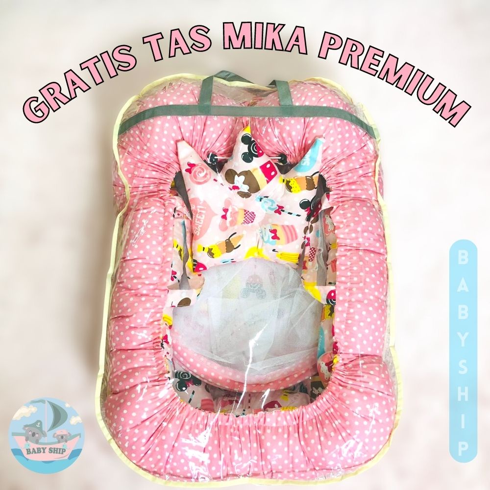 Kasur Bayi Baby Nest Premium Besar Free Bantal Peyang Mahkota dan Plastik Mika Eksklusif