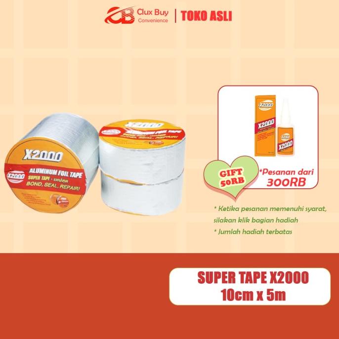 

[10cmx5m] Super tape X2000 anti bocor air, Lakban X2000 super kuat