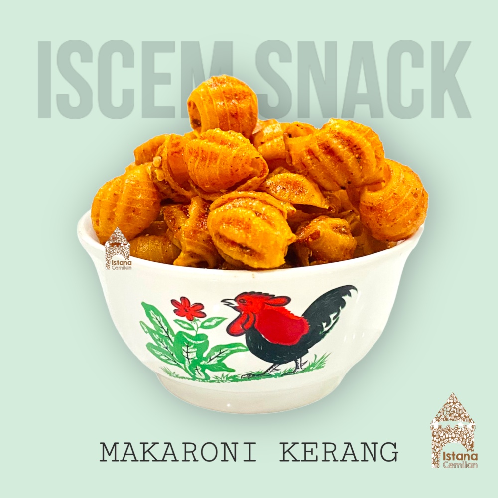 ISCEM SNACK Kerupuk Seblak / Makaroni Bantat Spiral / Siomay Cikruh Pedas Istana Cemilan