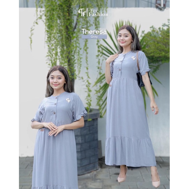 FEE FASHION THERESA LONG DRESS DASTER PANJANG