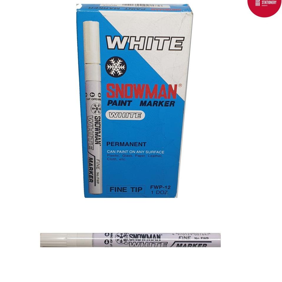 

☇ Spidol/Sepidol/Marker Permanent Paint Snowman FINE TIP WHITE/PUTIH ☐