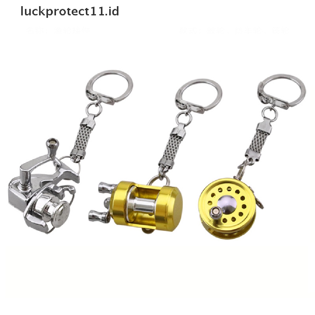 /Fashion Hot// Fashion// 1Pcs Alloy Fishing Reel Drum Liontin Gantungan Kunci Kunci Roda Luar Memancing Tackle.