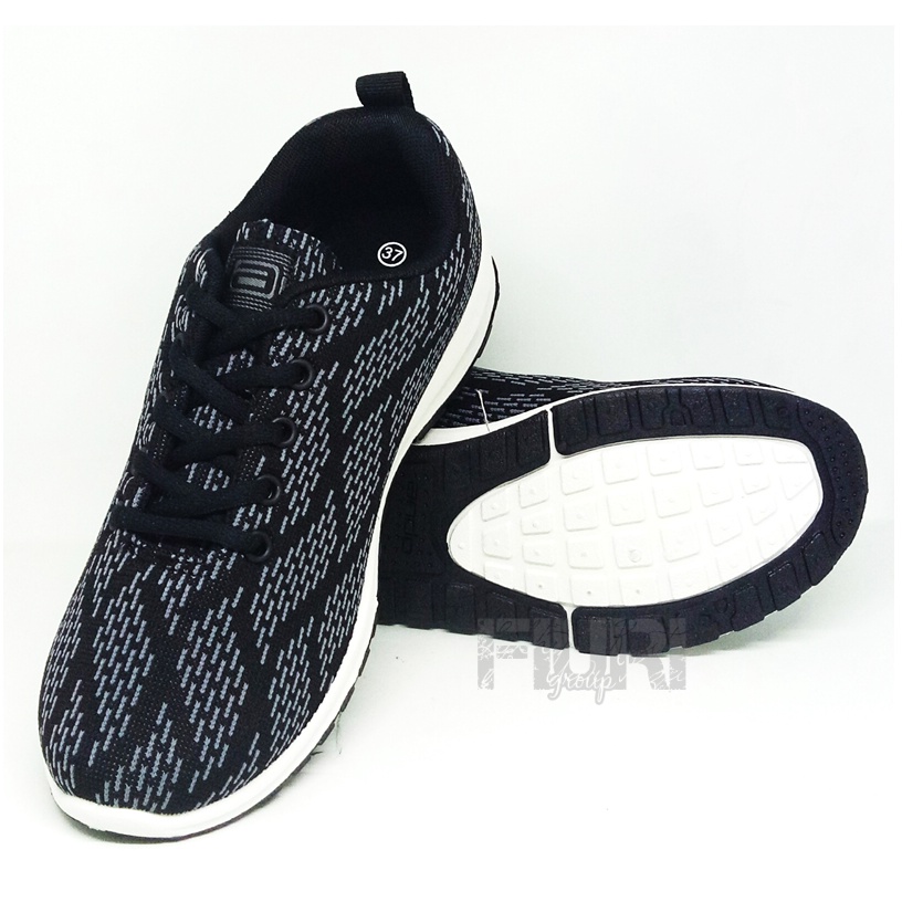 FIURI - Ando - OCHI 37-40 HITAM PUTIH - Sepatu Kets Wanita - Sepatu Sneakers Wanita - Sepatu Olahraga Sport Wanita - Sepatu Casual - Sepatu Jogging Lari Fitness Gym Senam Wanita- Sepatu Anak Perempuan Cewek - Sepatu Sekolah Bertali SD SMP SMA