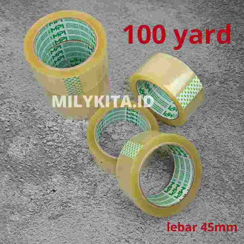 LAKBAN BENING COKLAT OPP TAPE 2 INCH MURAH TEBAL PANJANG 100 YARD