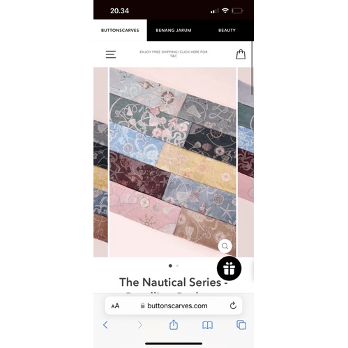 PRELOVED BUTTONSCARVES THE NAUTICAL SATIN SQUARE EZIL