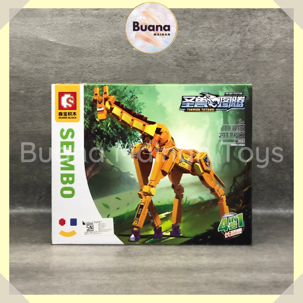 BRICKS SEMBO THERION TOTEMS ZOO ANIMAL MAINAN EDUKASI ANAK COWO CEWE BLOCK BRICK 103262