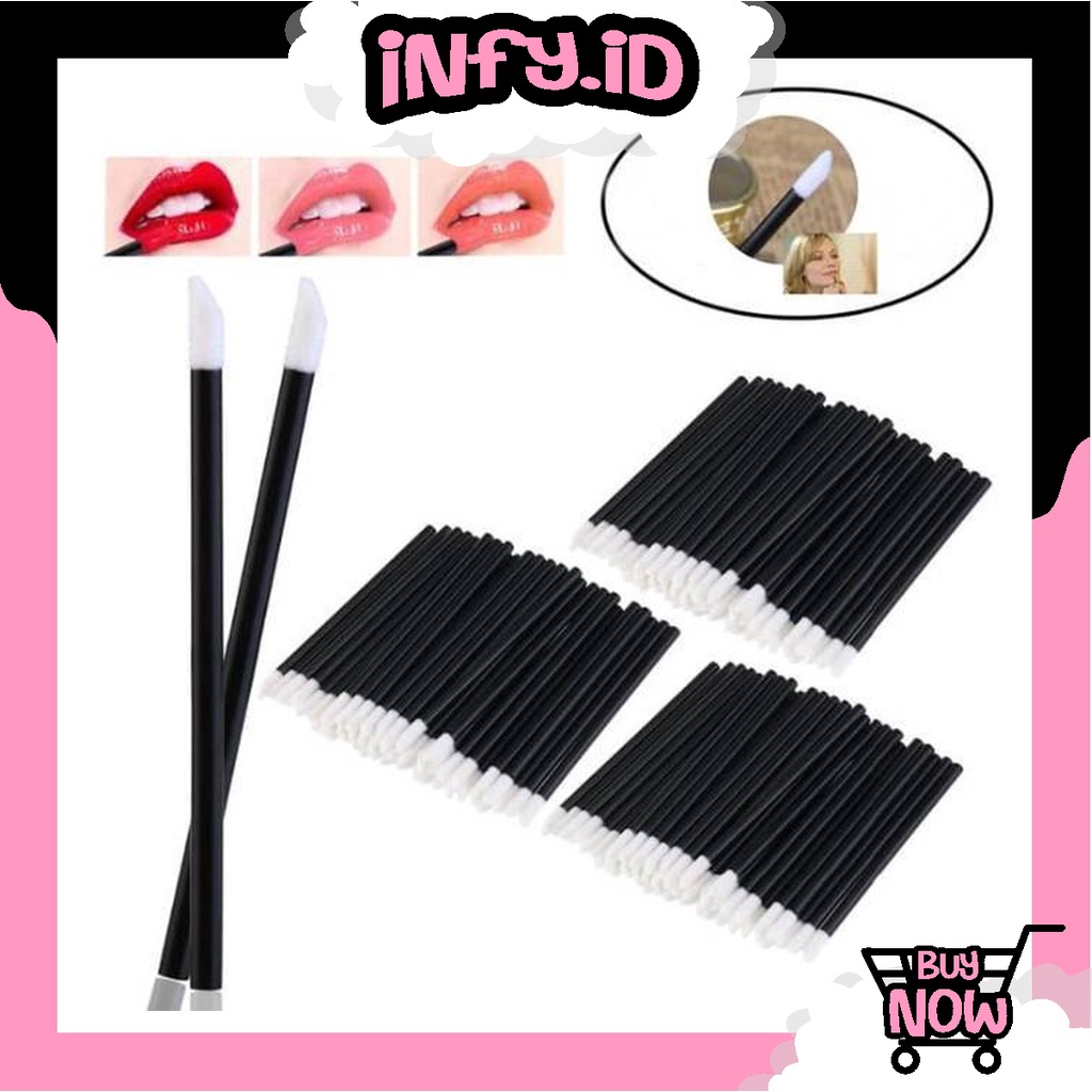 INFY - Disposable Lip Brush / Kuas Bibir Sekali Pakai / Aplikator Lip cream / Lip Wand Glitter / Lip Gloss R590