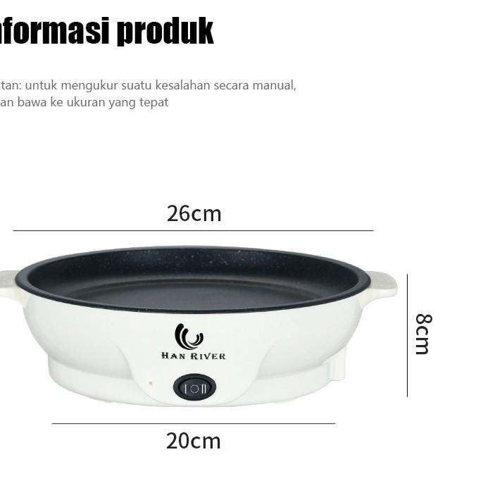HAN RIVER Panci listrik/Panci BBQ/Panci Panggang Elektrik Grill