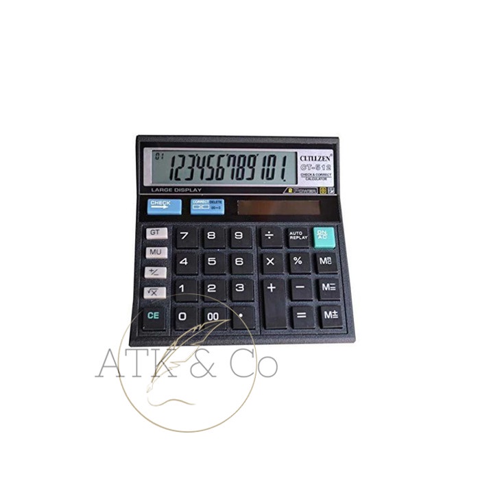 

CUCI GUDANG Calculator Pasar Citizen 12 Digit CT-512 - Kalkulator Citizen