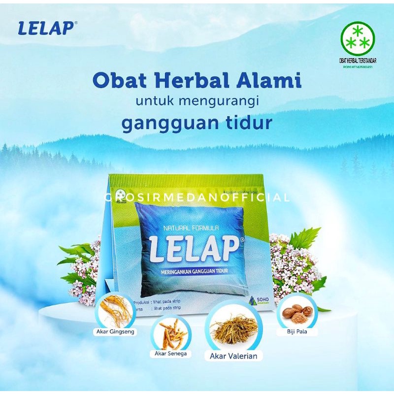 LELAP 4 KAPLET - OBAT HERBAL MENGATASI GANGGUAN TIDUR ATAU INSOMNIA