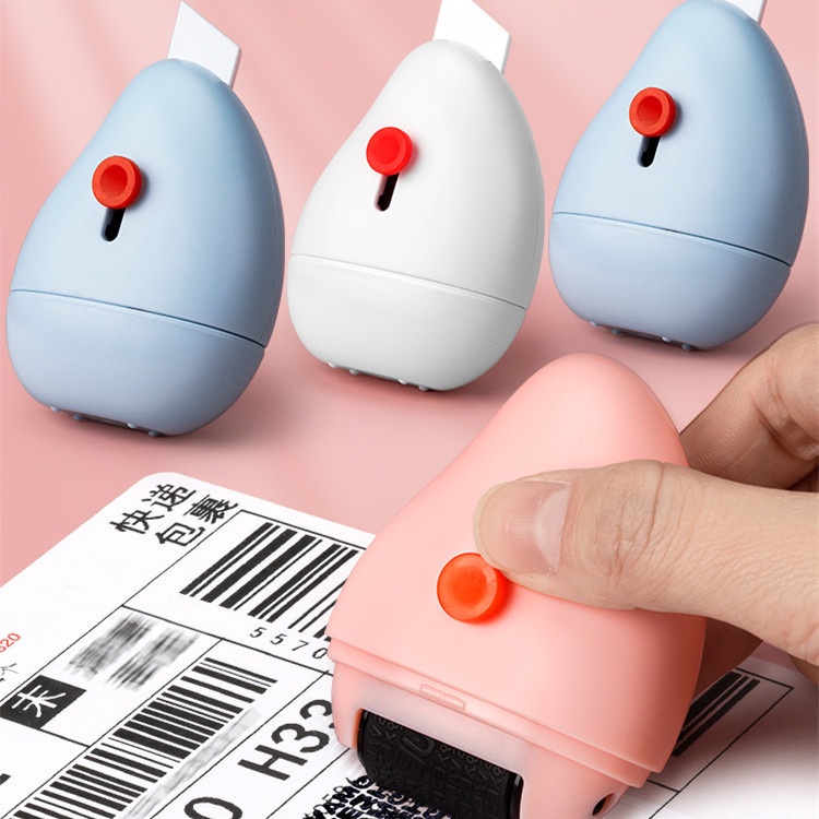 2 IN 1 STAMP ROLLER / STEMPEL PENUTUP RESI ALAMAT / PELINDUNG  IDENTITAS