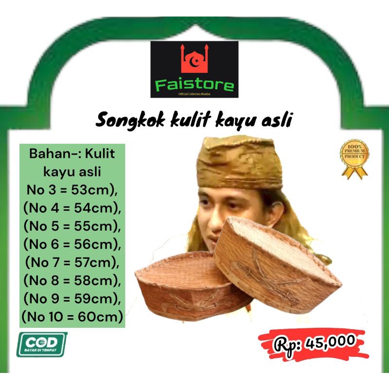 PECI KULIT KAYU ASLI/SONGKOK HABIB BAHAR