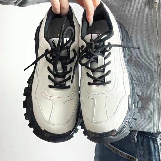Sepatu Sneakers Wanita Wedges Tali Fashion Style Korean Shoes Casual Kekinian Sepatu Sneakers Tinggi Kulit Sintetis Free Box Azgalery SPT-18