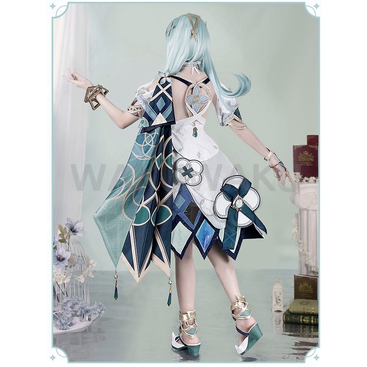 Faruzan Cosplay Costume Wig Game Genshin Impact Wig Dress Bustle Bracelet Uniform Sumeru Akademiya Haravatat Hairpin Accessories