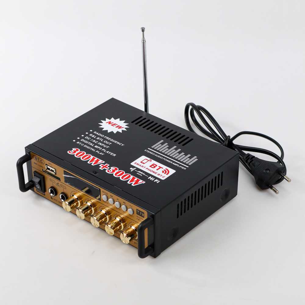 KYYSLB Audio Bluetooth Amplifier HiFi 300Wx2 Remote Control - BT-198E ( Mughnii )