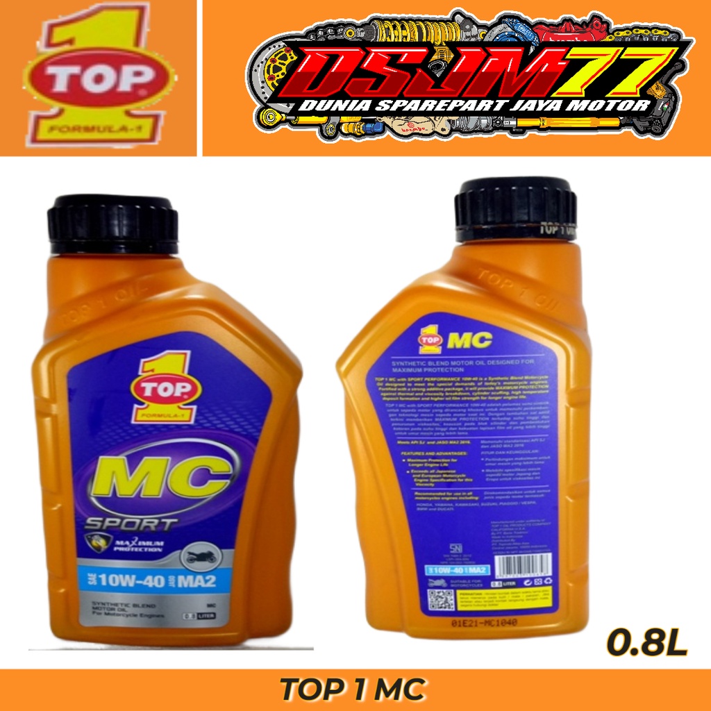 TOP 1 MC SAE 10W-40 | 0.8 L - OLI MOTOR
