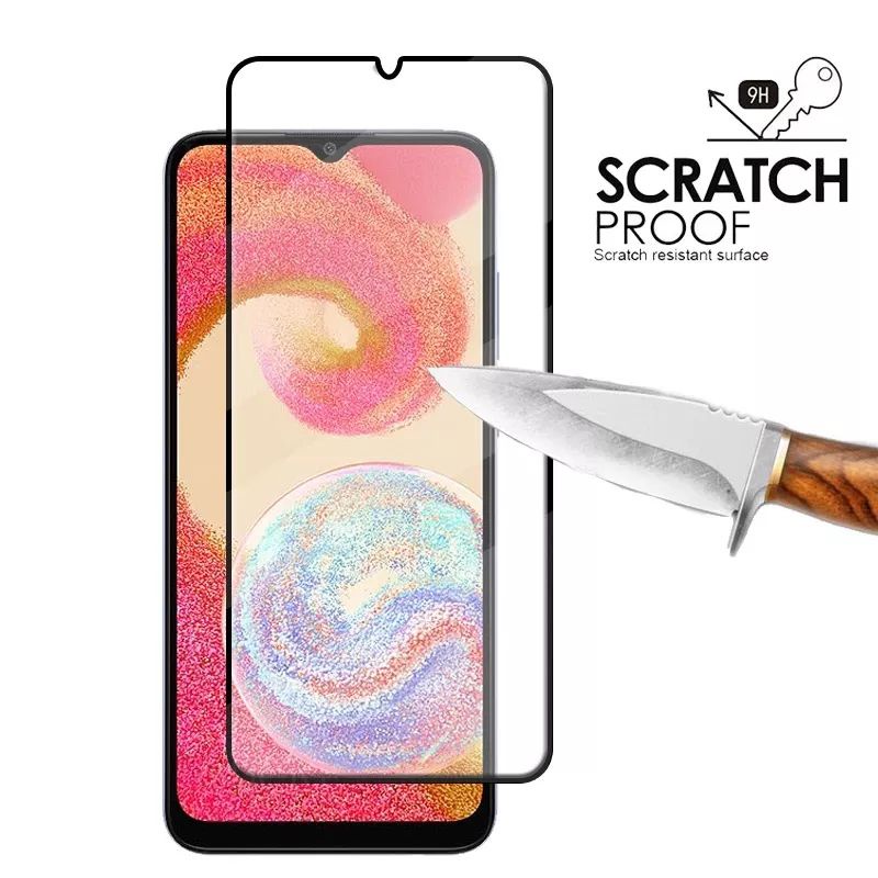 SAMSUNG GALAXY A04 TEMPERGLASS FULL FRAME SCREEN GUARD FILM ANTI GORES 9H