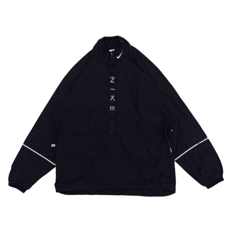 Jaket nike half zip center swoosh second